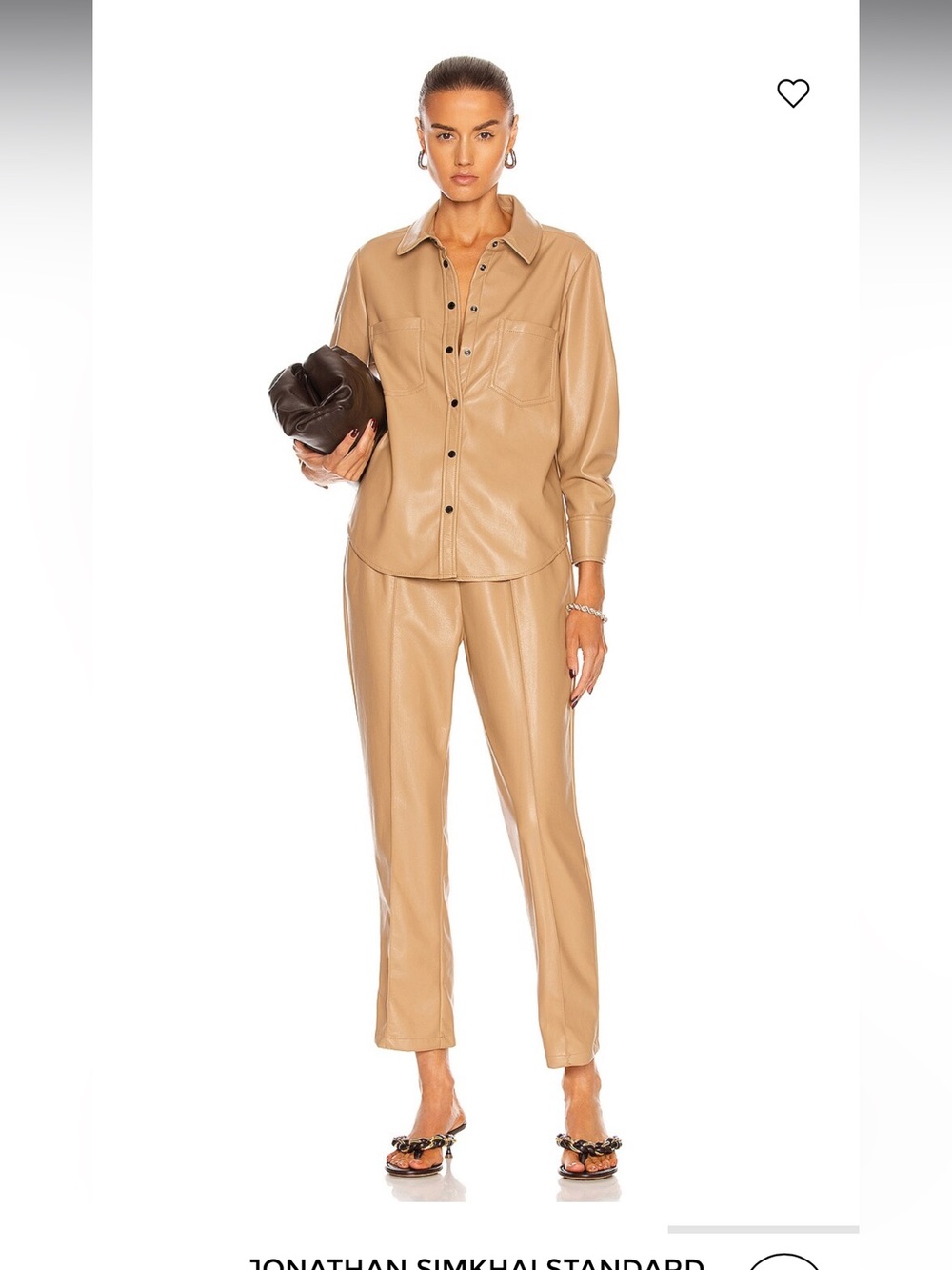 Revolve x Jonathan Simkhai Tan Tay Vegan Leather Jogger Pant